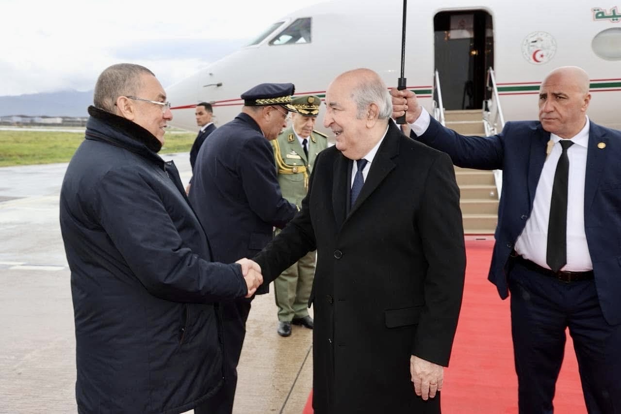 Inauguration de la station de dessalement de Koudiet D’Raouch : Arrivée du Président Tebboune à l’aéroport international d’Annaba